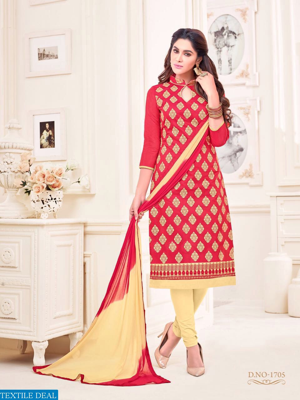 barfi by RR Wholesale chanderi Dress material
